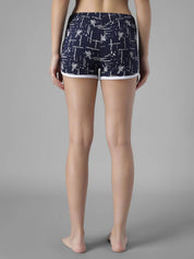 KOTTY  Printed Women Blue Night Shorts