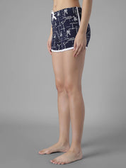 KOTTY  Printed Women Blue Night Shorts