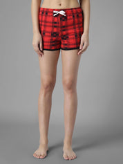 KOTTY  Printed Women Red Night Shorts