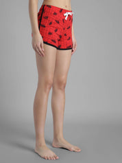 KOTTY  Printed Women Red Night Shorts