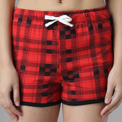 KOTTY  Printed Women Red Night Shorts