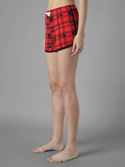 KOTTY  Printed Women Red Night Shorts
