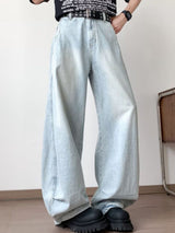 Kotty Men Wide Leg High Rise Light Fade Stretchable Jeans