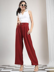 Kotty Women High-Rise Easy Wash Pleated Trousers