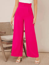 Kotty Women Wide Leg High-Rise Easy Wash Pleated Trouser