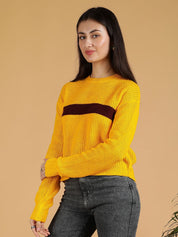 Kotty Women Colourblocked Pullover Cotton Sweaters