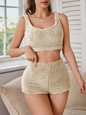 Kotty Round Neck Vest Top With Shorts Co-Ords