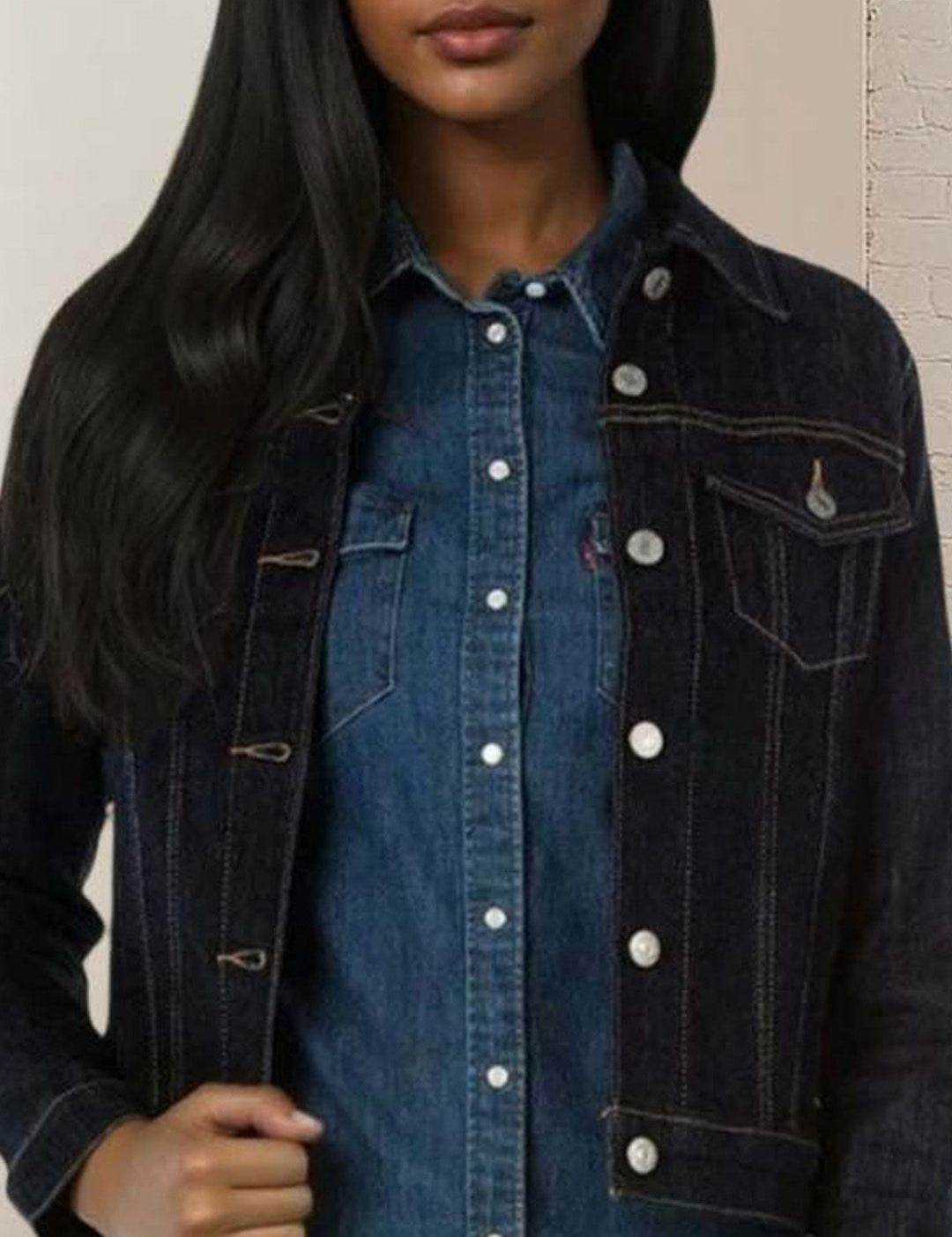 Kotty Women Spread Collar Solid Denim Jacket