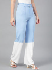 Kotty Women Colourblocked High-Rise Easy Wash Trousers