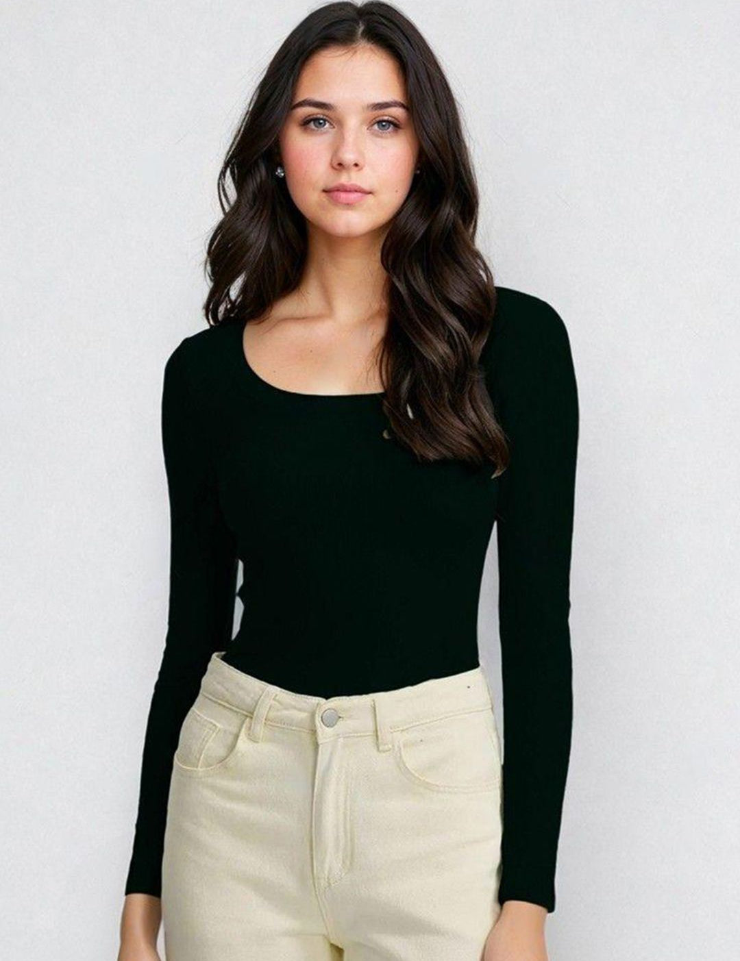 Kotty Scoop Neck Long Sleeves Thermal T-shirt With Trousers