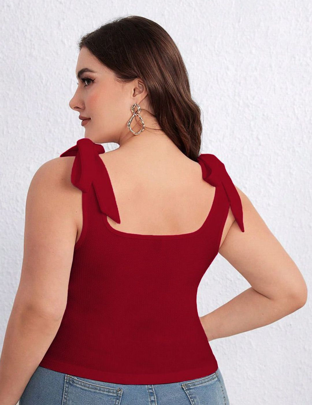 KOTTY Women Plus Size Solid Scoop Neck Top