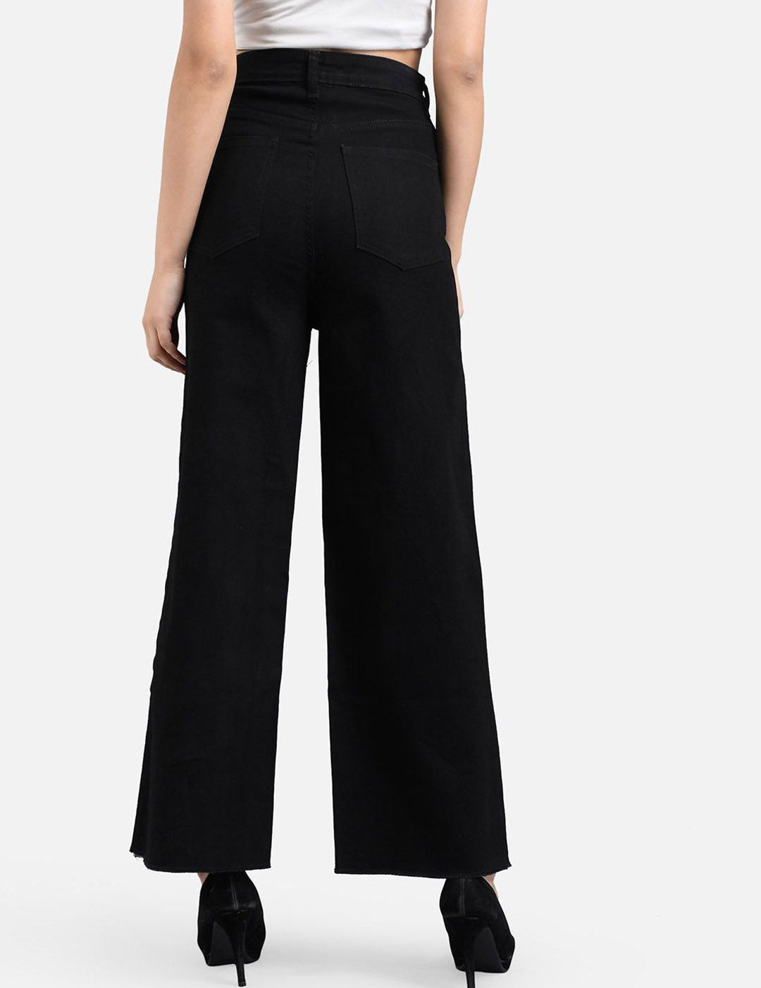 Kotty Women Cotton Flared High-Rise Stretchable Jeans