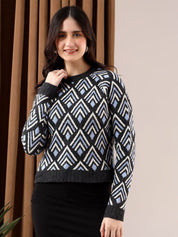 Kotty Women Printed Crop Pullover