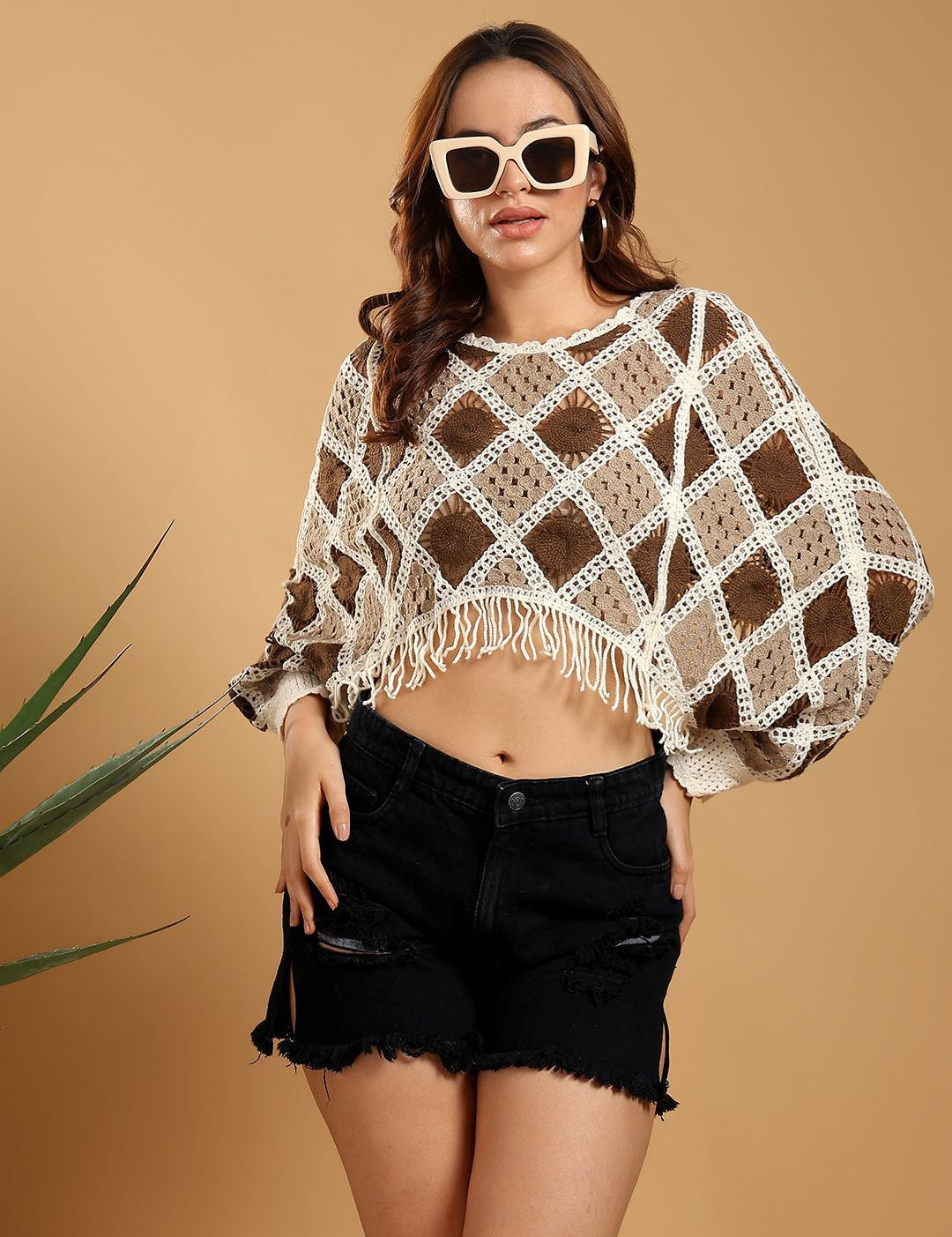 Kotty Women Round Neck Cotton Crop Top