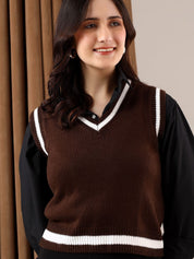 Kotty Women Crop Sweater Vest