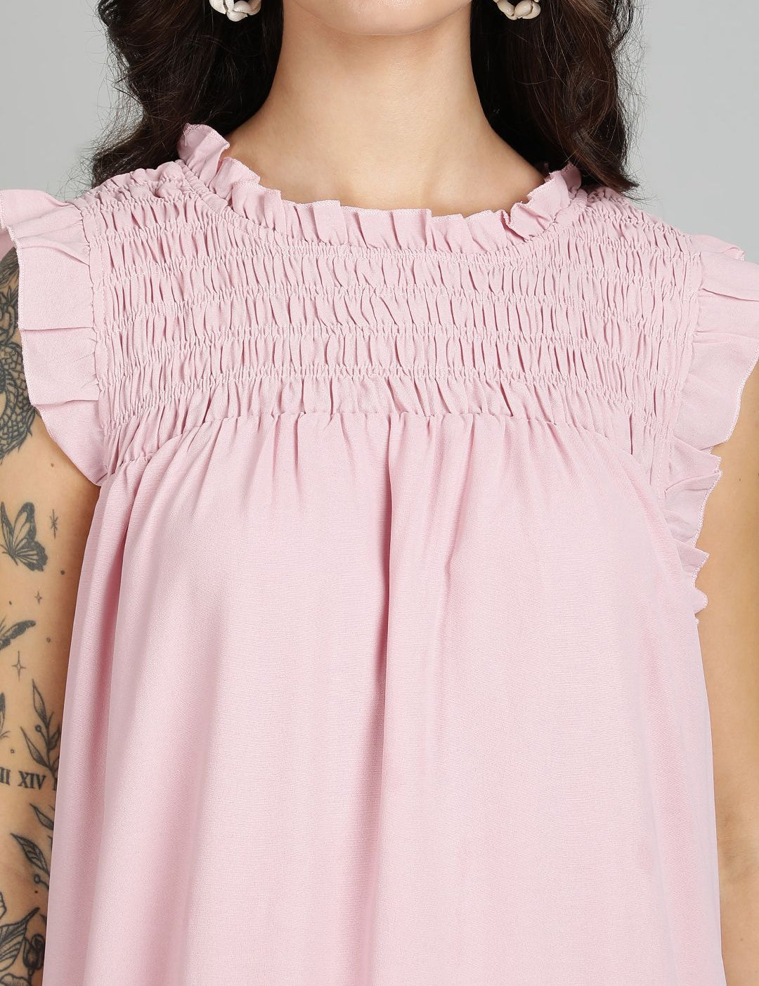 Kotty Women Flared Sleeve A - Line Dress