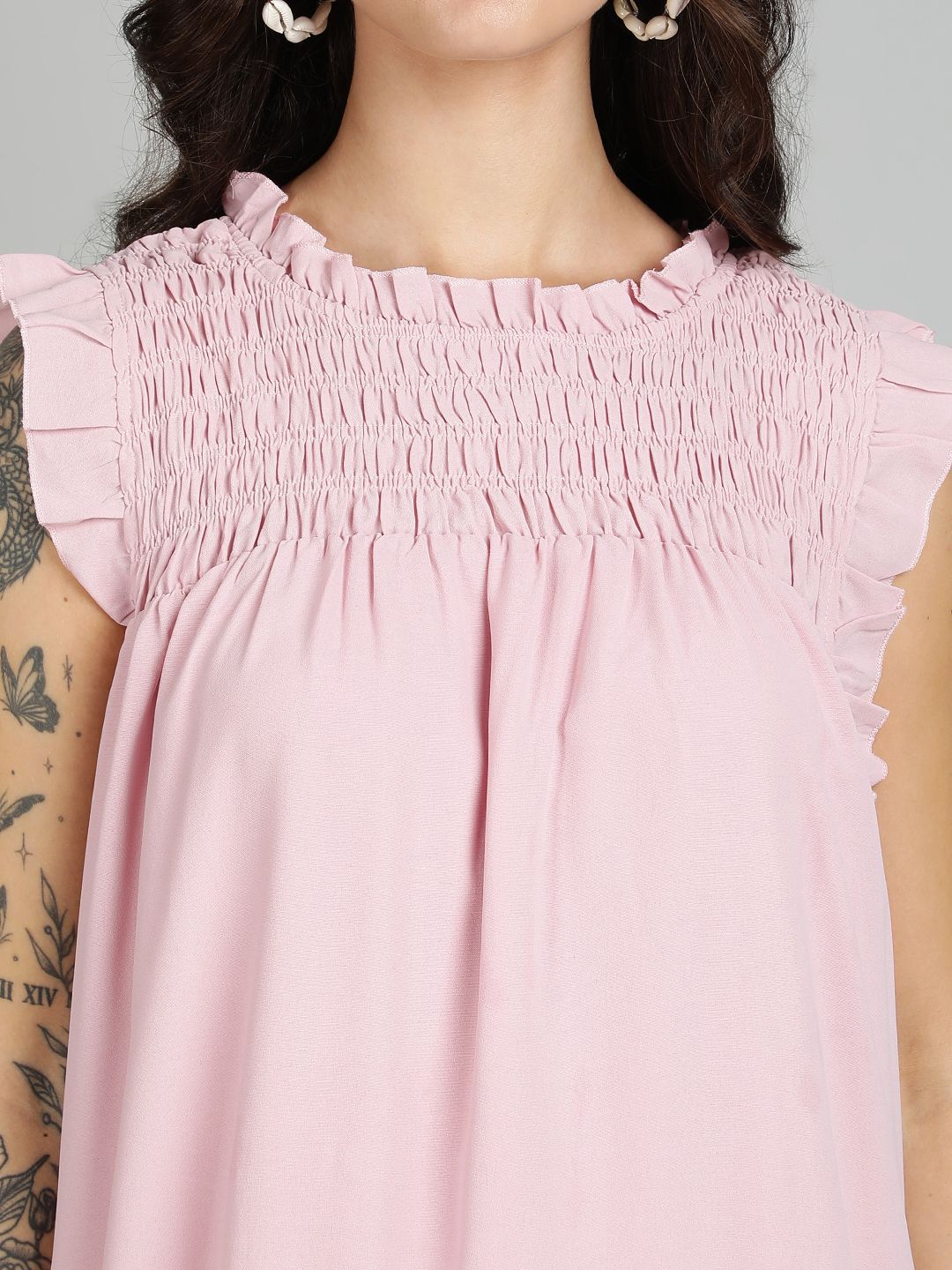 Kotty Women Flared Sleeve A - Line Dress