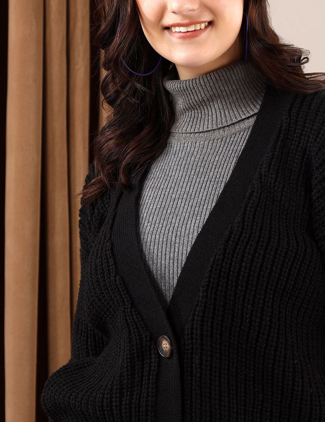 Kotty Women Ribbed Cardigan