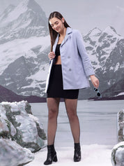 Kotty Women Notched Lapel Single-Breasted Overcoat