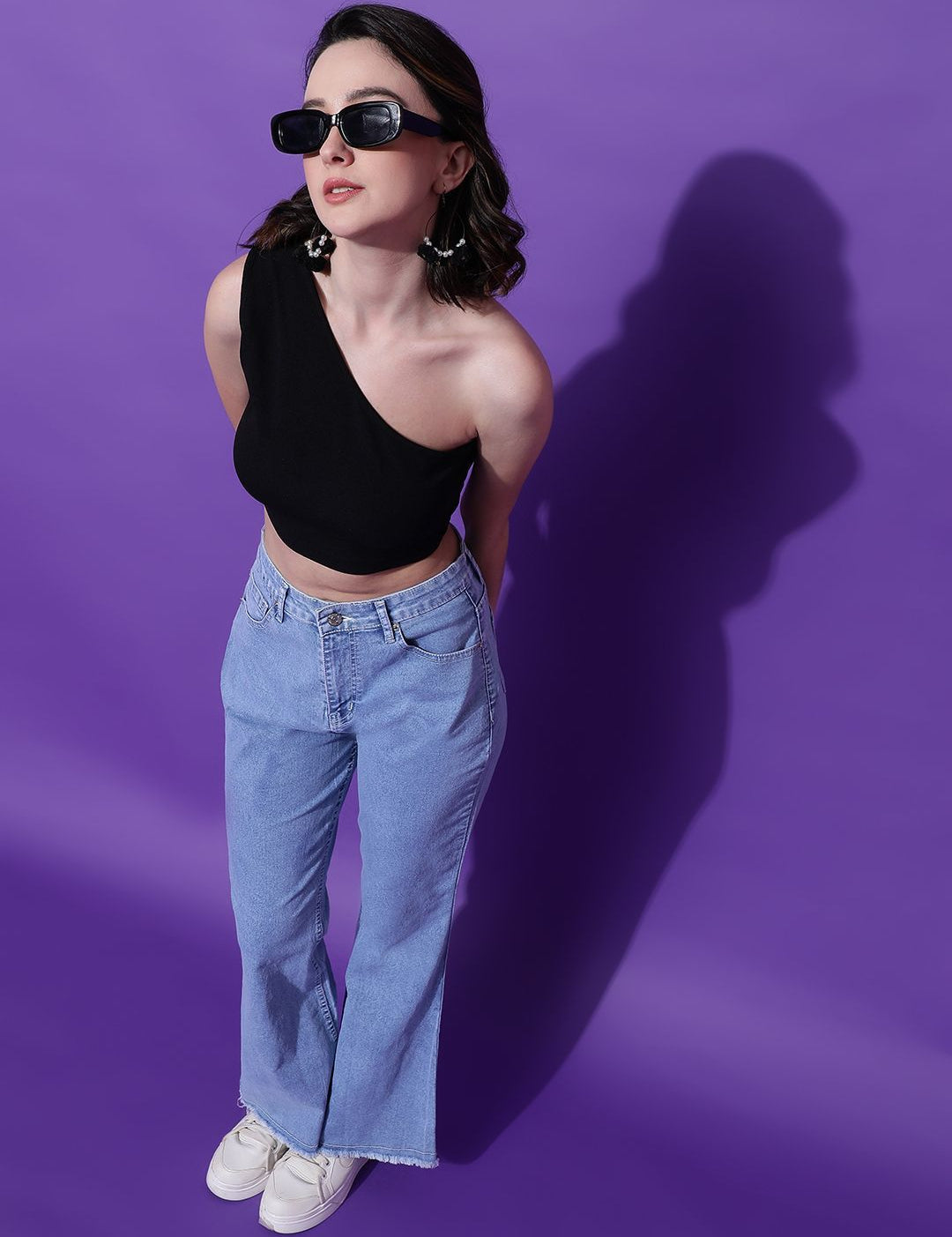 Kotty Women Solid One Shoulder Top