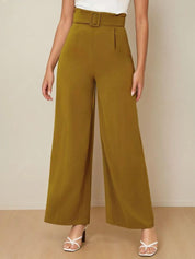 Kotty Women Straight Fit High-Rise Formal Trousers