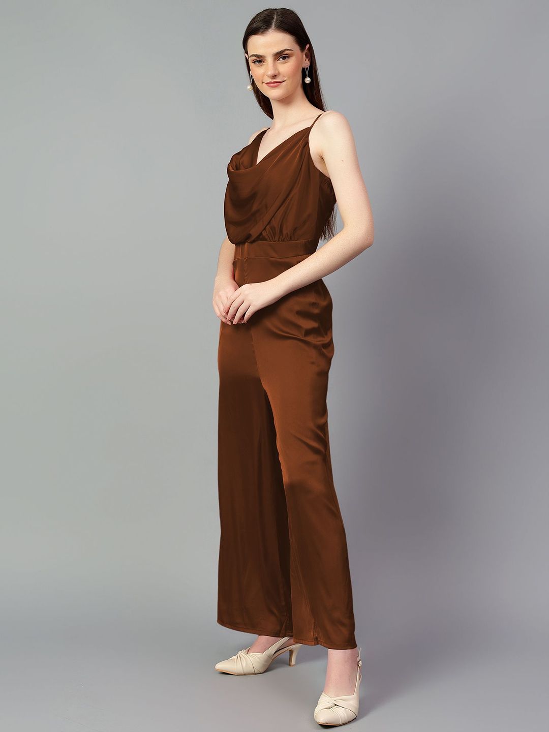 Kotty Women Cowl Neck Basic Jumpsuit