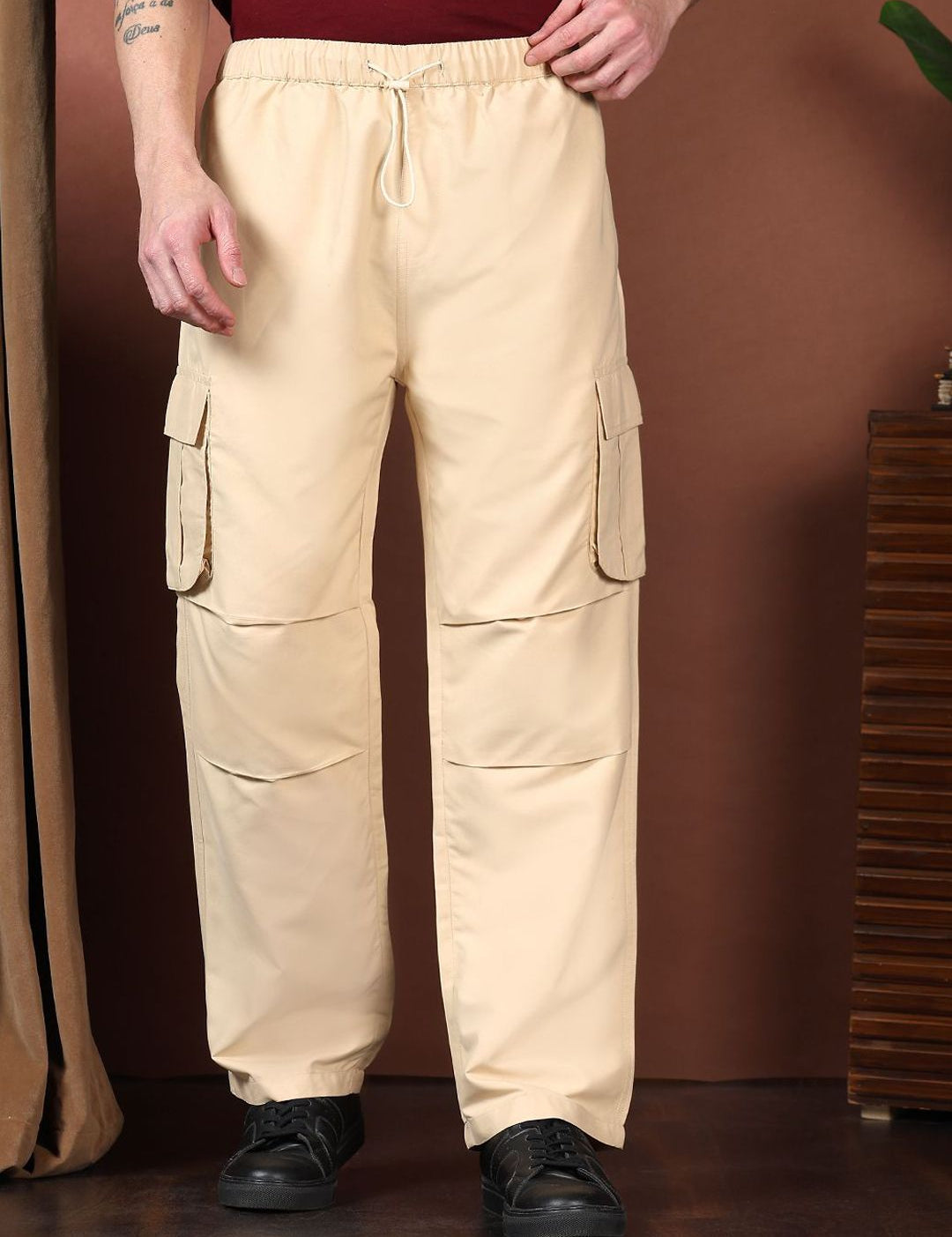 Kotty Men Relaxed Easy Wash Cargos Trousers