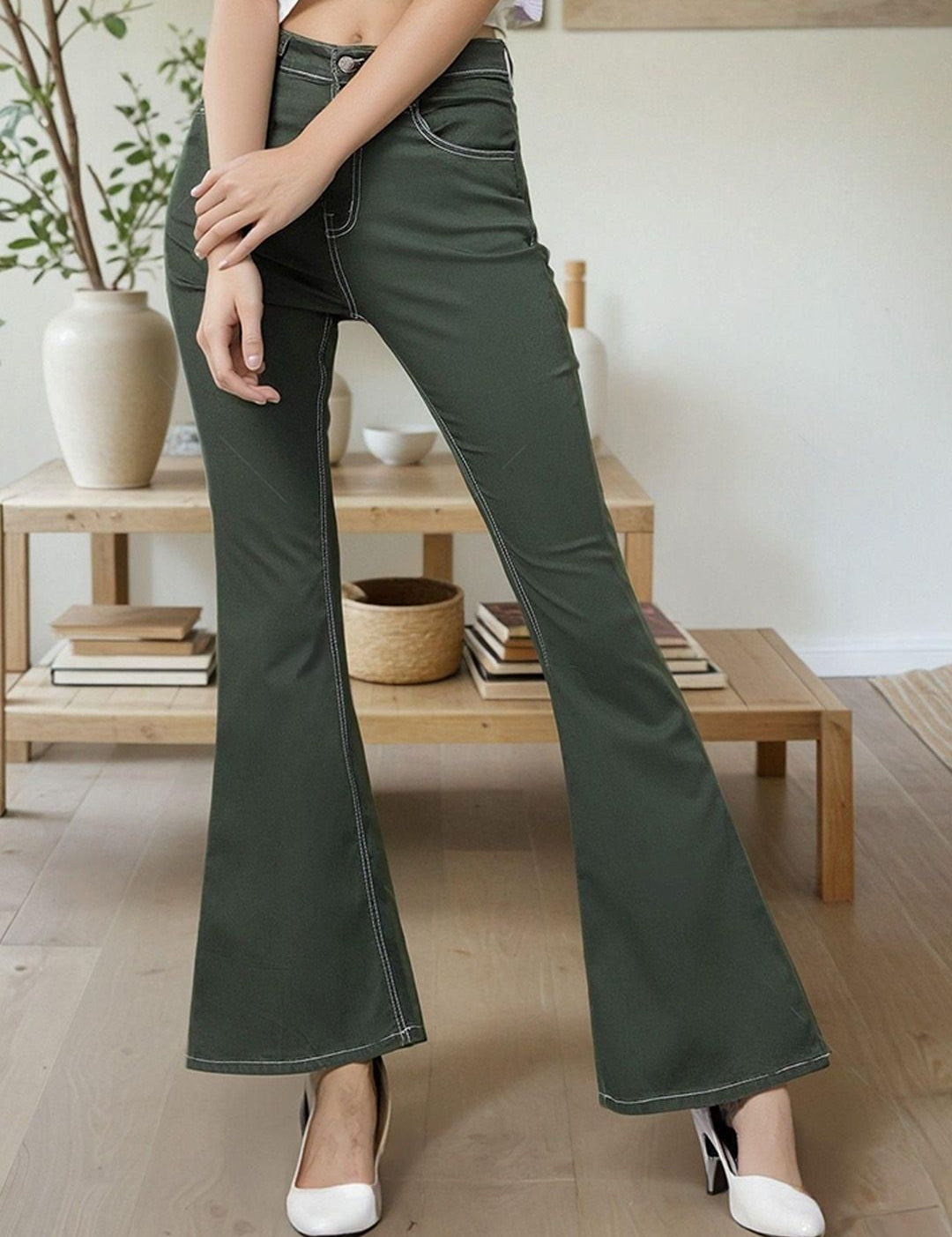 Kotty Women Bootcut High-Rise Stretchable Jeans