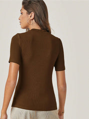 Kotty Women Solid High Neck Top