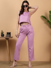 Kotty Sleeveless Crop Top With Trouser 