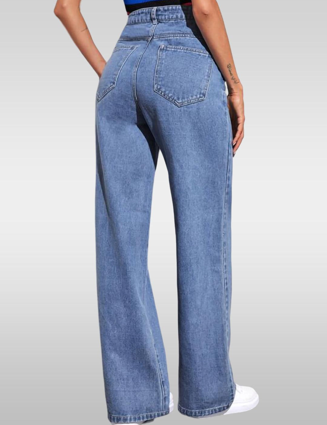 Kotty Women Straight Fit High-Rise Stretchable Jeans