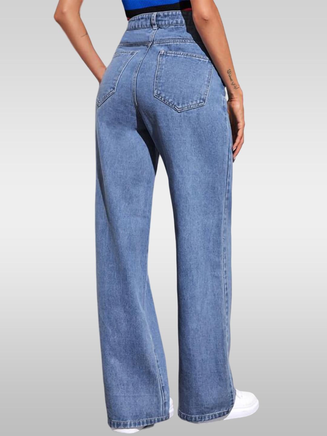 Kotty Women Straight Fit High-Rise Stretchable Jeans