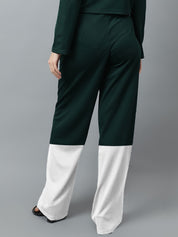 Kotty Women Colourblocked High-Rise Easy Wash Trousers