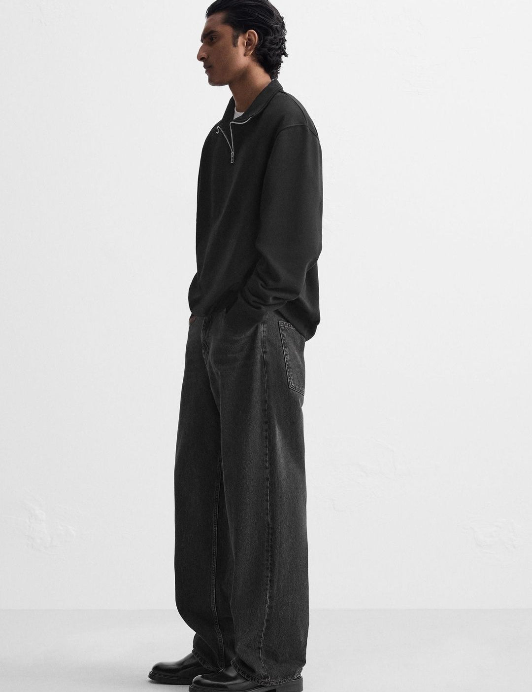 Kotty Men Shirt Collar Cotton Sweatshirt