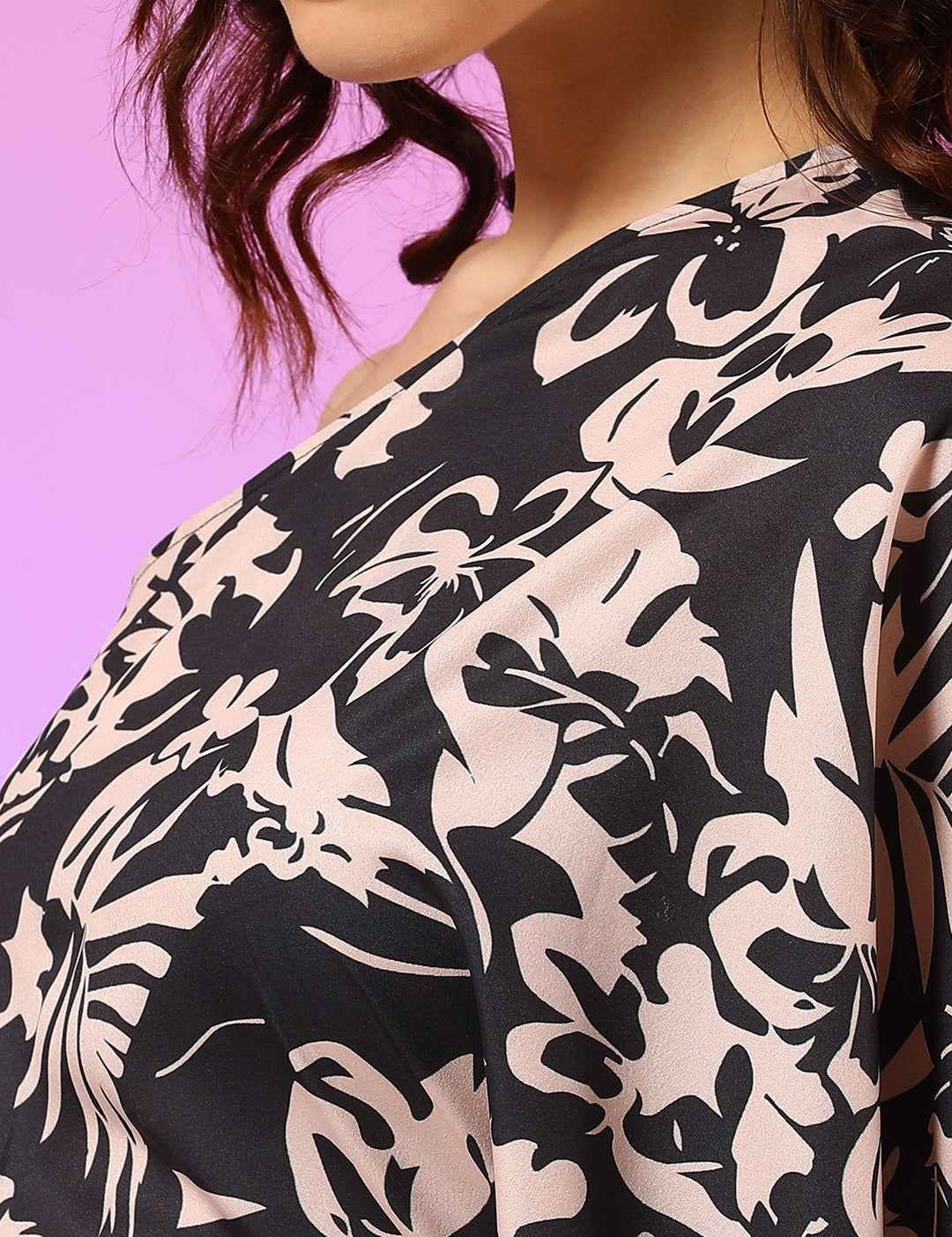 Kotty Women Printed One Shoulder Sheath Mini Dress