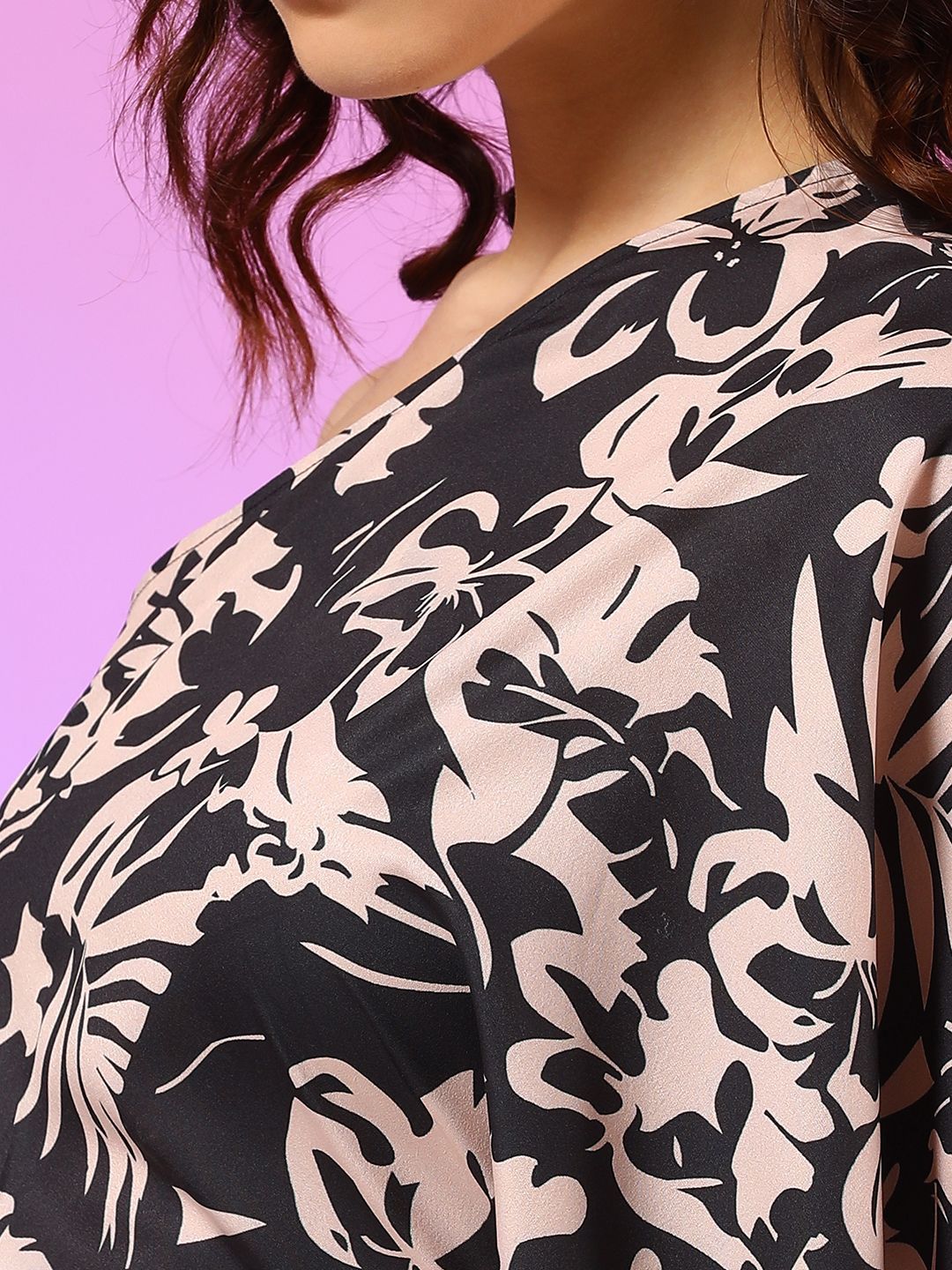 Kotty Women Printed One Shoulder Sheath Mini Dress