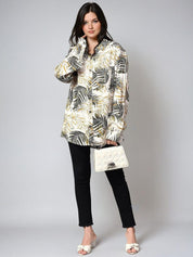 Kotty Women Spread Collar Floral Printed Cotton Casual Shirt