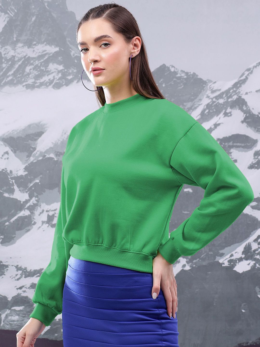 Kotty Women Round Neck Pullover Sweatshirt