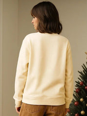 Kotty Women Graphic Printed Round Neck Therma-Fit Sweatshirt