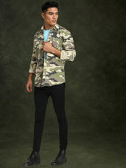 Kotty Men Camouflage Open Front Jacket