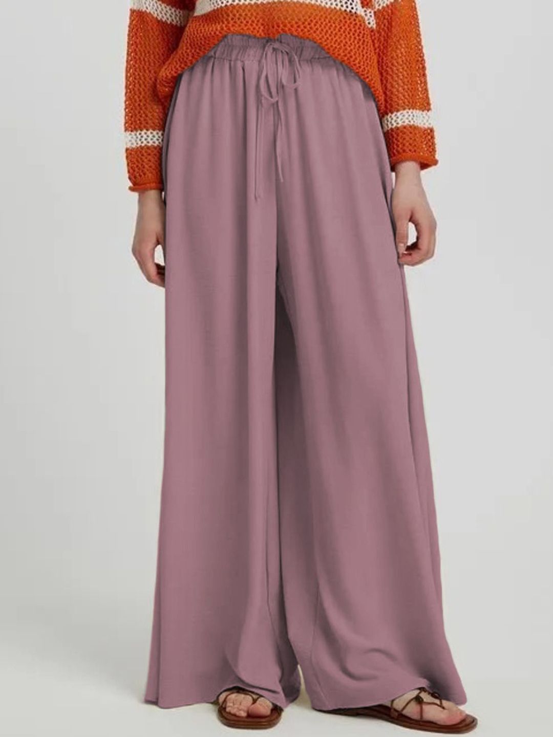 Kotty Women Relaxed Fit High-Rise Wide Leg Trousers