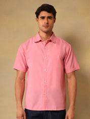 Kotty Comfort Fit Linen Spread Collar Casual Shirt