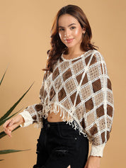 Kotty Women Round Neck Cotton Crop Top