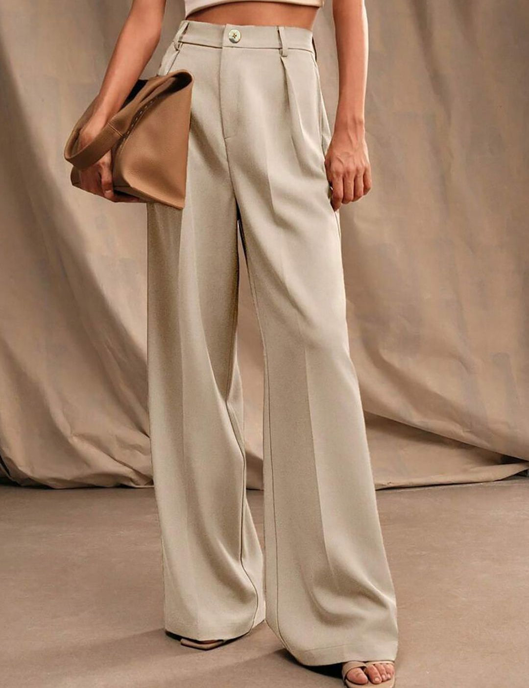 Kotty Women Relaxed Loose Fit High-Rise Formal Trousers