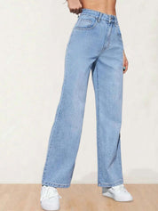 Kotty Women Straight Fit High-Rise Stretchable Jeans