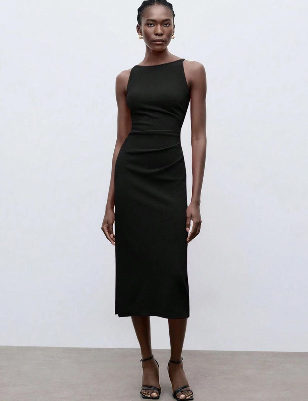 Kotty Boat Neck Bodycon Midi Dress