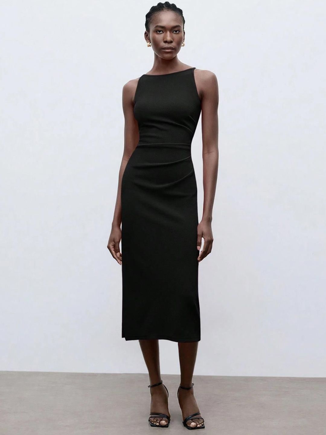 Kotty Boat Neck Bodycon Midi Dress