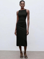 Kotty Boat Neck Bodycon Midi Dress