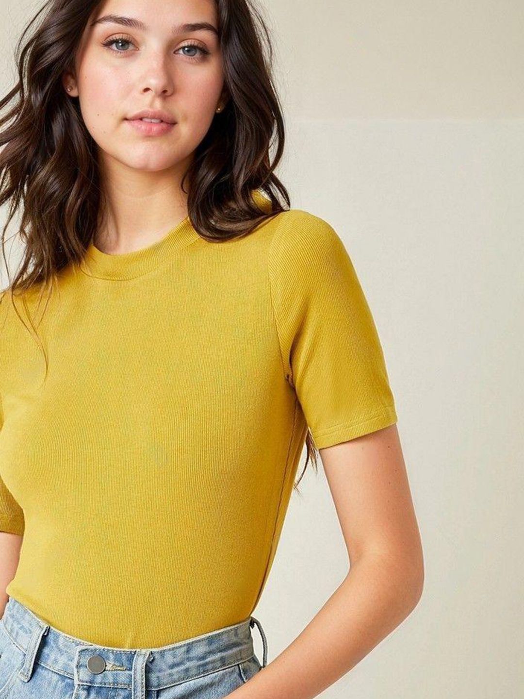 Kotty Women Solid High Neck Top