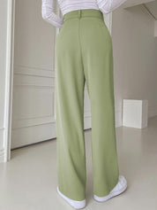 Kotty Women Straight Leg Straight Fit High-Rise Trousers